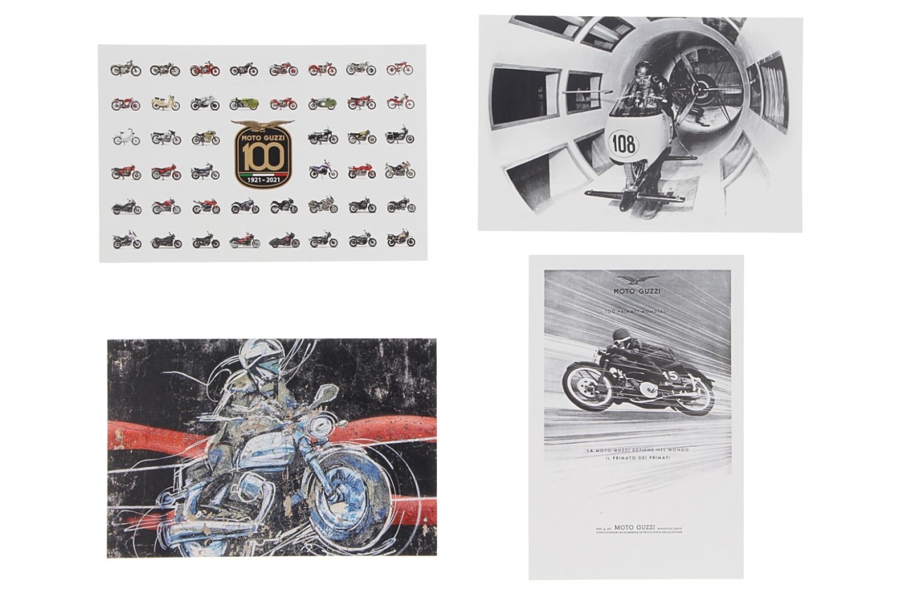 Moto Guzzi Ansichtkaart Centenario (4 stuks)