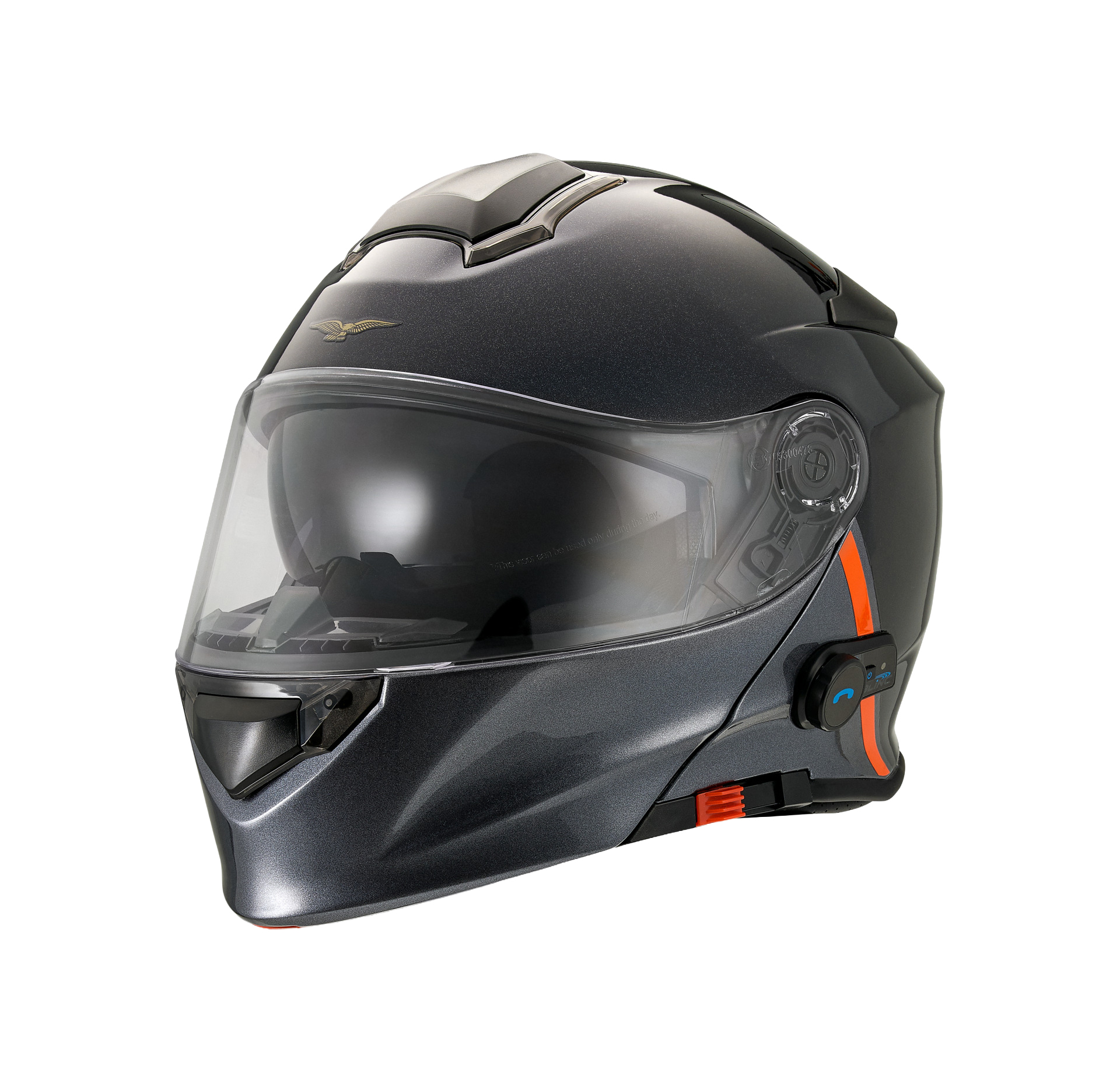 Moto Guzzi helm "Modular BT" zwart met Bluetooth