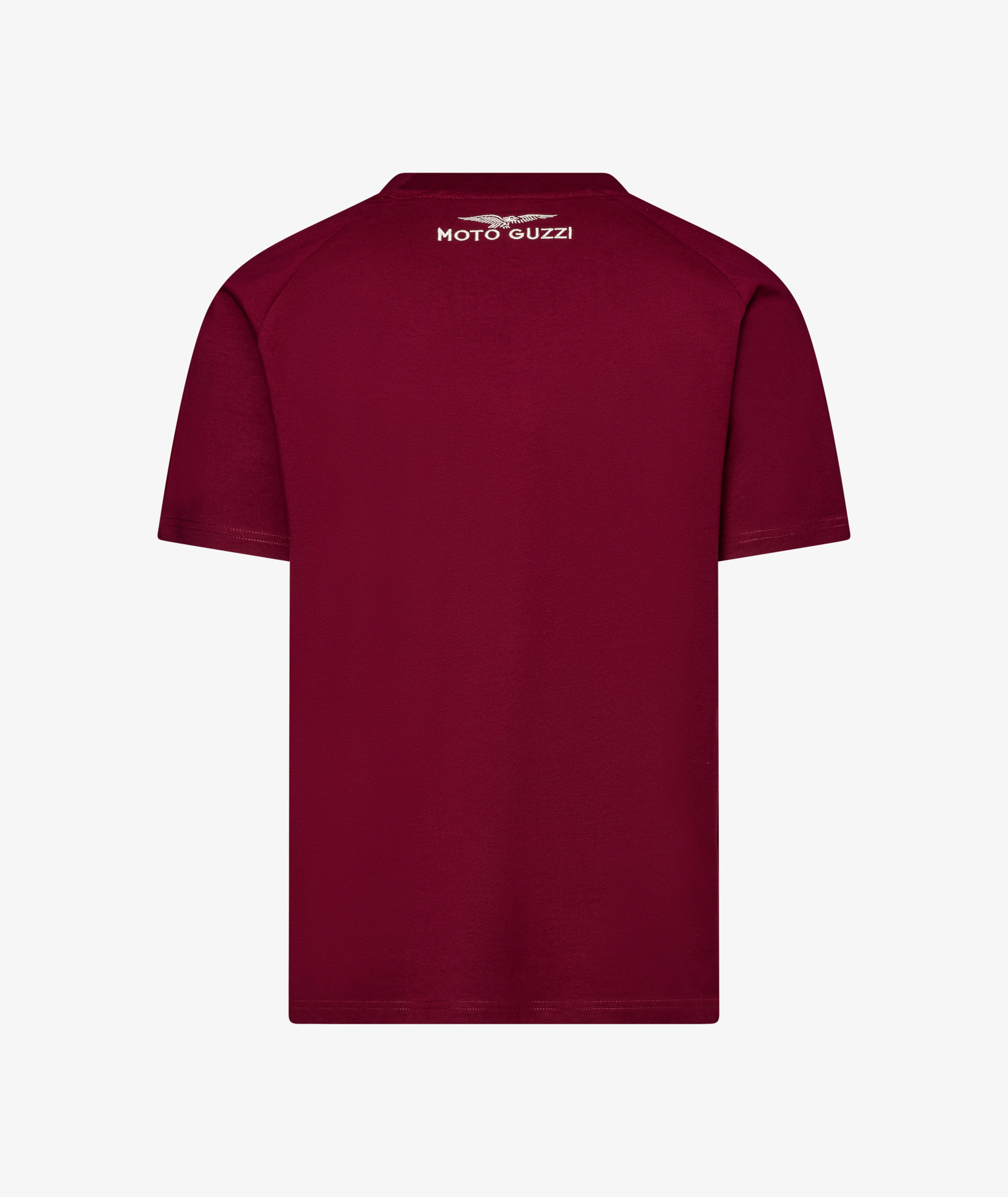 Moto Guzzi heren T-shirt "Heritage" bordeaux rood