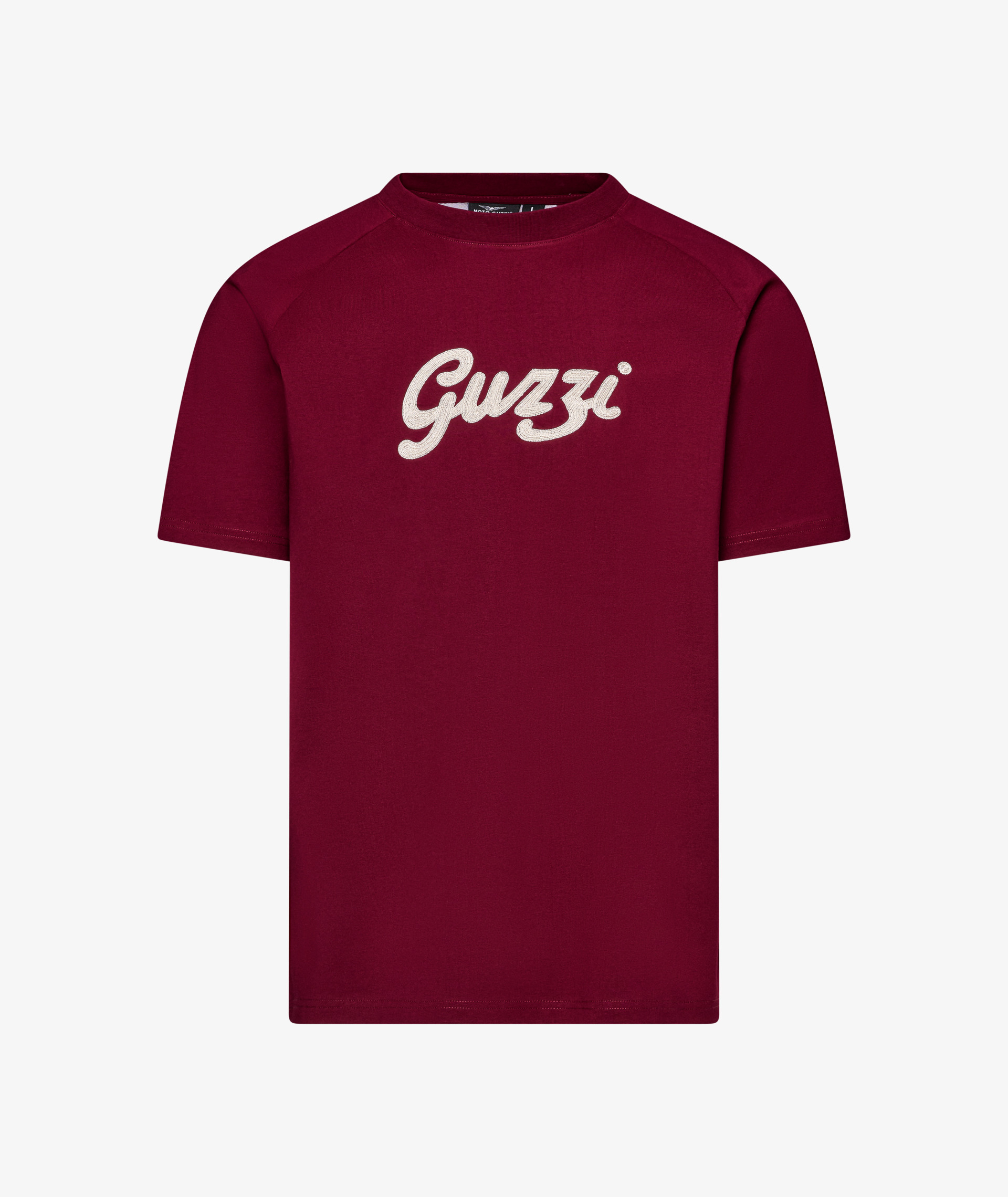 Moto Guzzi heren T-shirt "Heritage" bordeaux rood