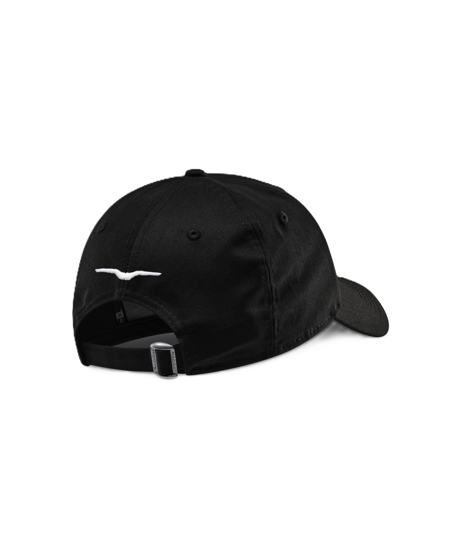 Moto Guzzi-basecap New Era 9Forty, verweerd zwart