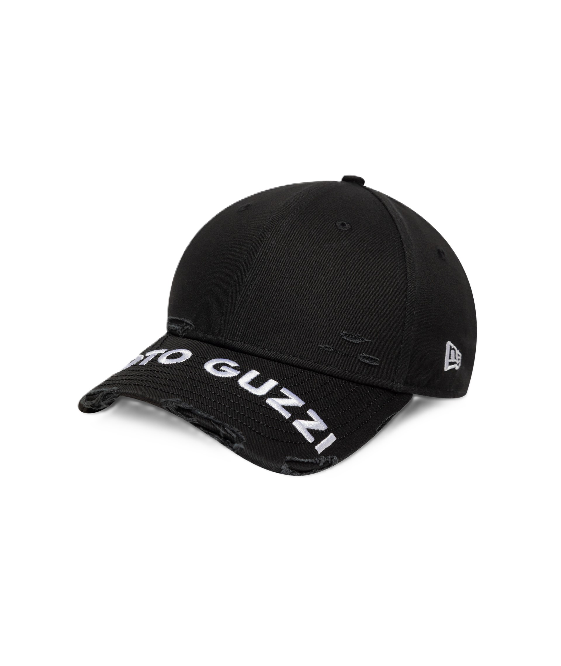 Moto Guzzi-basecap New Era 9Forty, verweerd zwart