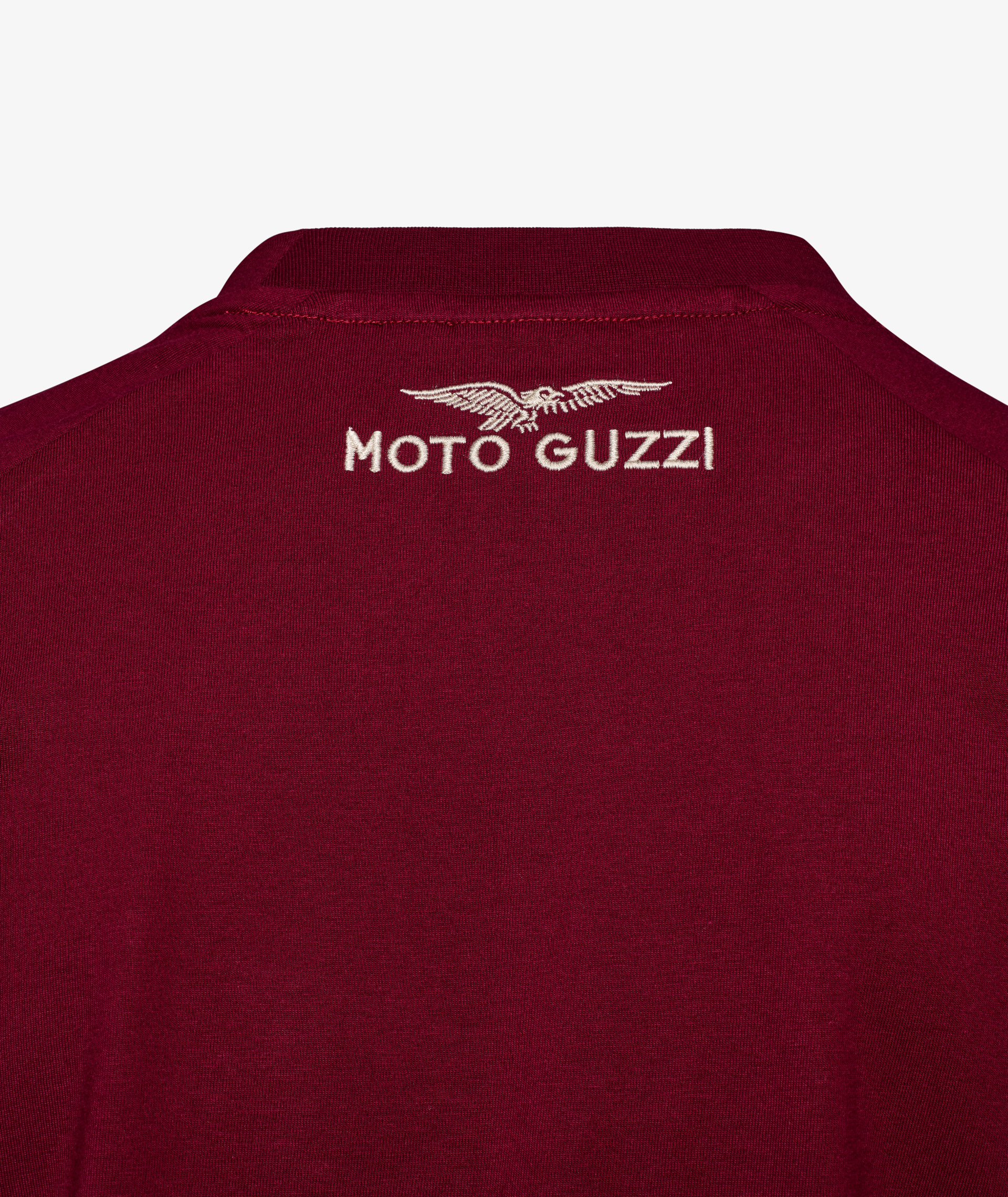 Moto Guzzi heren T-shirt "Heritage" bordeaux rood