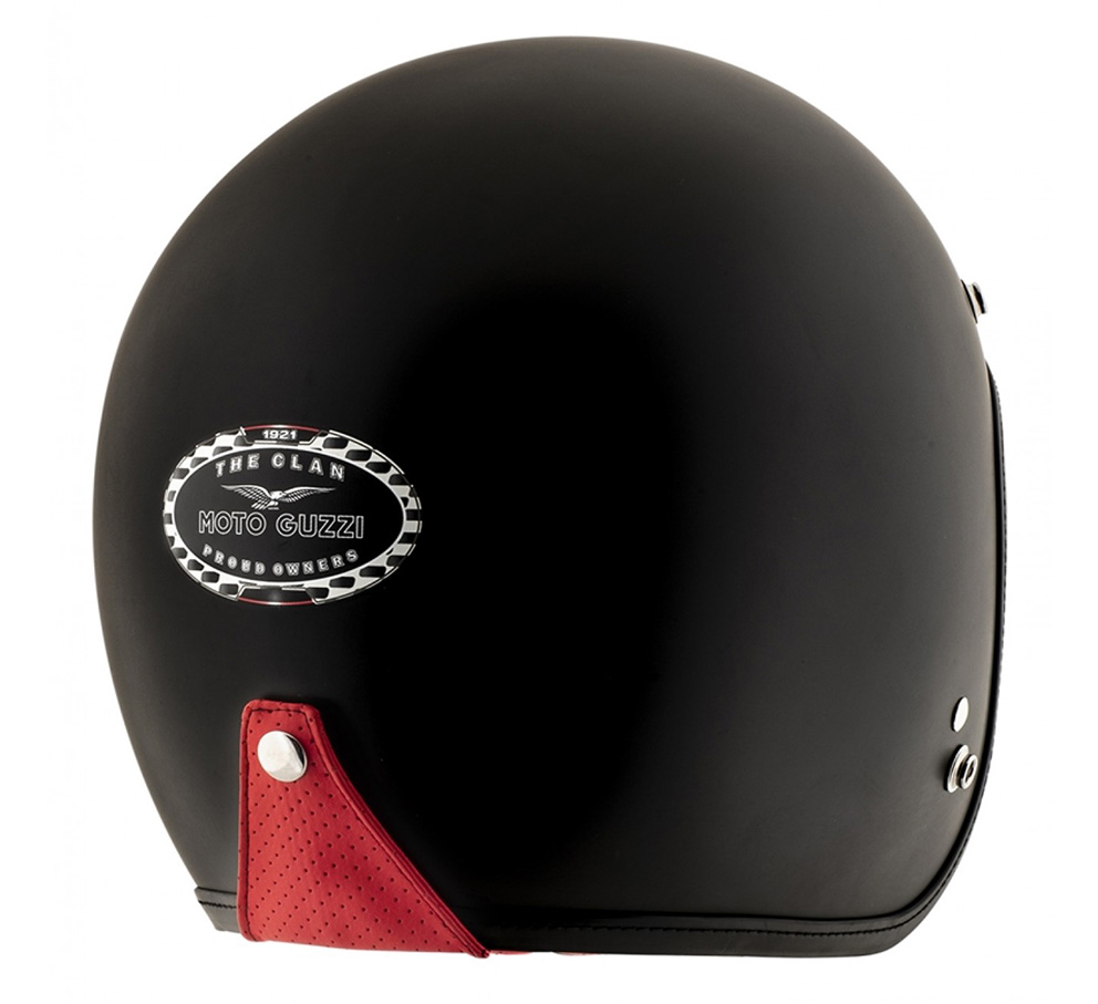 Moto Guzzi jet helm, The Clan, zwart, mat